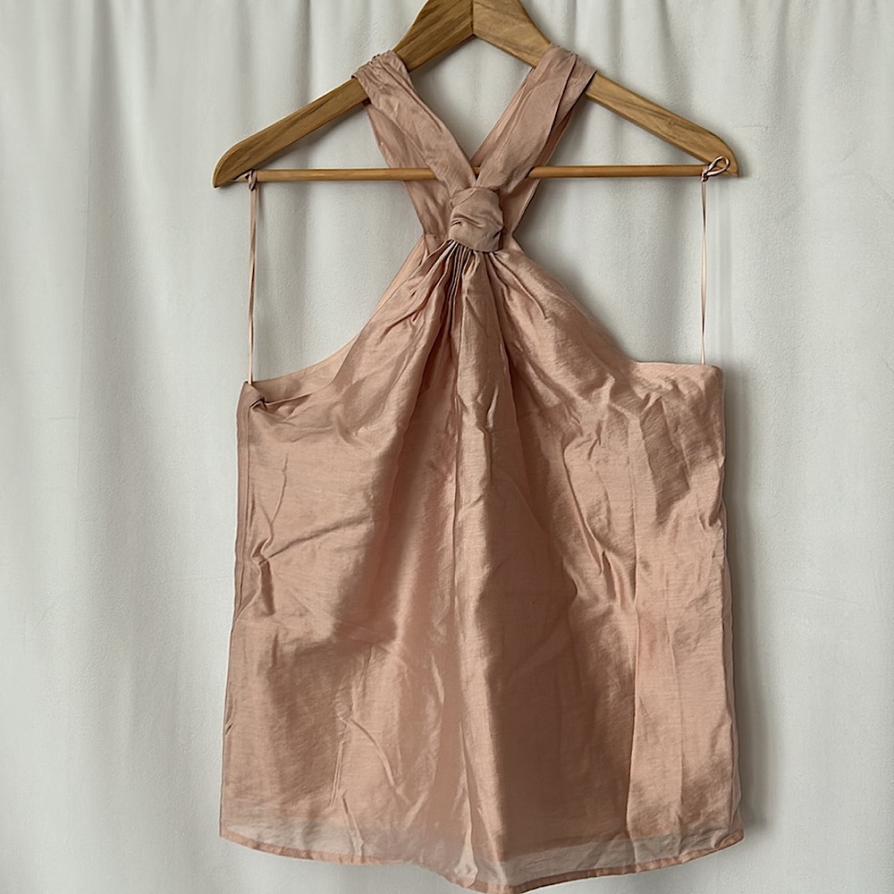 Joie NWT Blush Sand Earldena Halter Top Shirt **Size L** 🌸🌸 - Picture 2 of 6